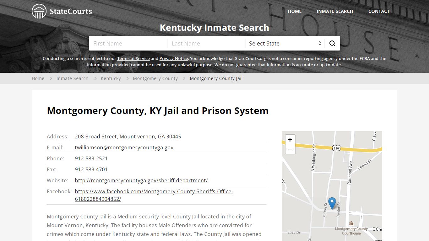 Montgomery County, KY Jail and Prison System - State Courts